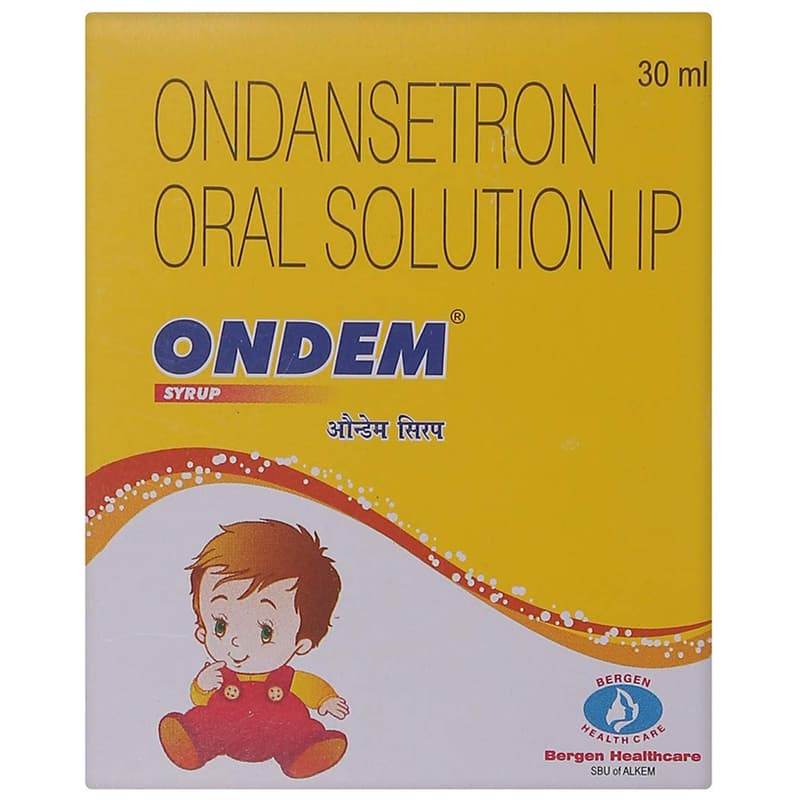Ondem Syrup carton Ondansetron Oral Solution Bergen Alkem