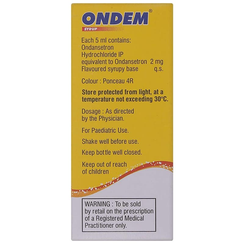 Ondem Syrup carton back panel