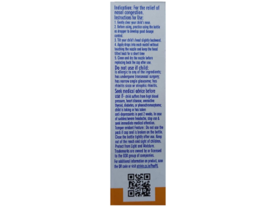 Otrivin Paediatric nasal drops bottle