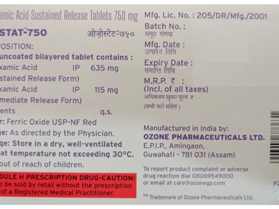Ozostat-750 bilayered tablet composition panel