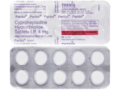 Peritol 4 mg cyproheptadine hydrochloride tablets Themis blister with composition