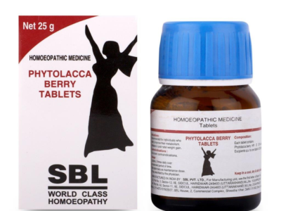 Phytolacca Berry Tablets homoeopathic weight management SBL bottle and carton