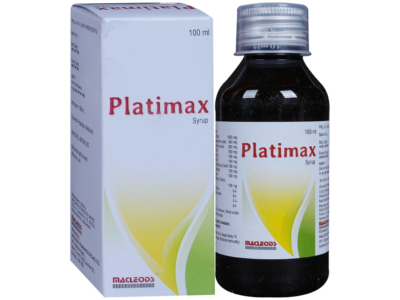 Platimax Syrup Ayurvedic tonic Macleods bottle and carton, 100 ml