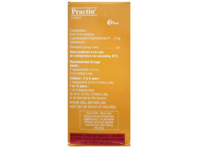 Practin Syrup pack detail