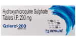 Qslera-200 hydroxychloroquine sulphate Renauxe carton front