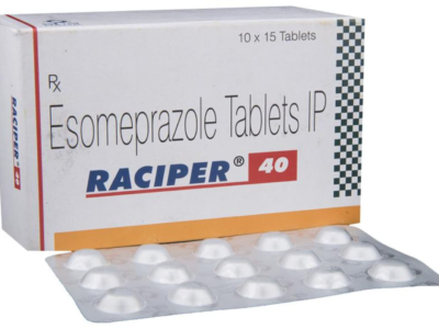 Raciper 40 esomeprazole tablets IP Sun Pharma box with blister