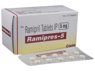 Ramipres 5 Tablet Ramipril box and blister Cipla