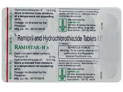 Ramistar-H 5 Tablet blister Ramipril Hydrochlorothiazide Lupin