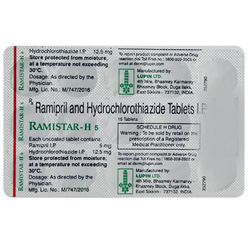 Ramistar-H 5 Tablet blister Ramipril Hydrochlorothiazide Lupin