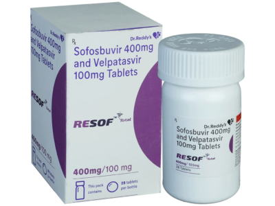 Resof Total Tablet Dr Reddys sofosbuvir 400 mg velpatasvir 100 mg bottle of 28 tablets