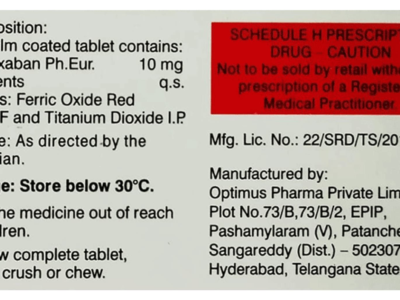 Rivaban 10 Tablet pack front