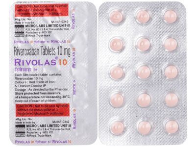 Rivolas 10 Tablet Micro Labs rivaroxaban 10 mg strip