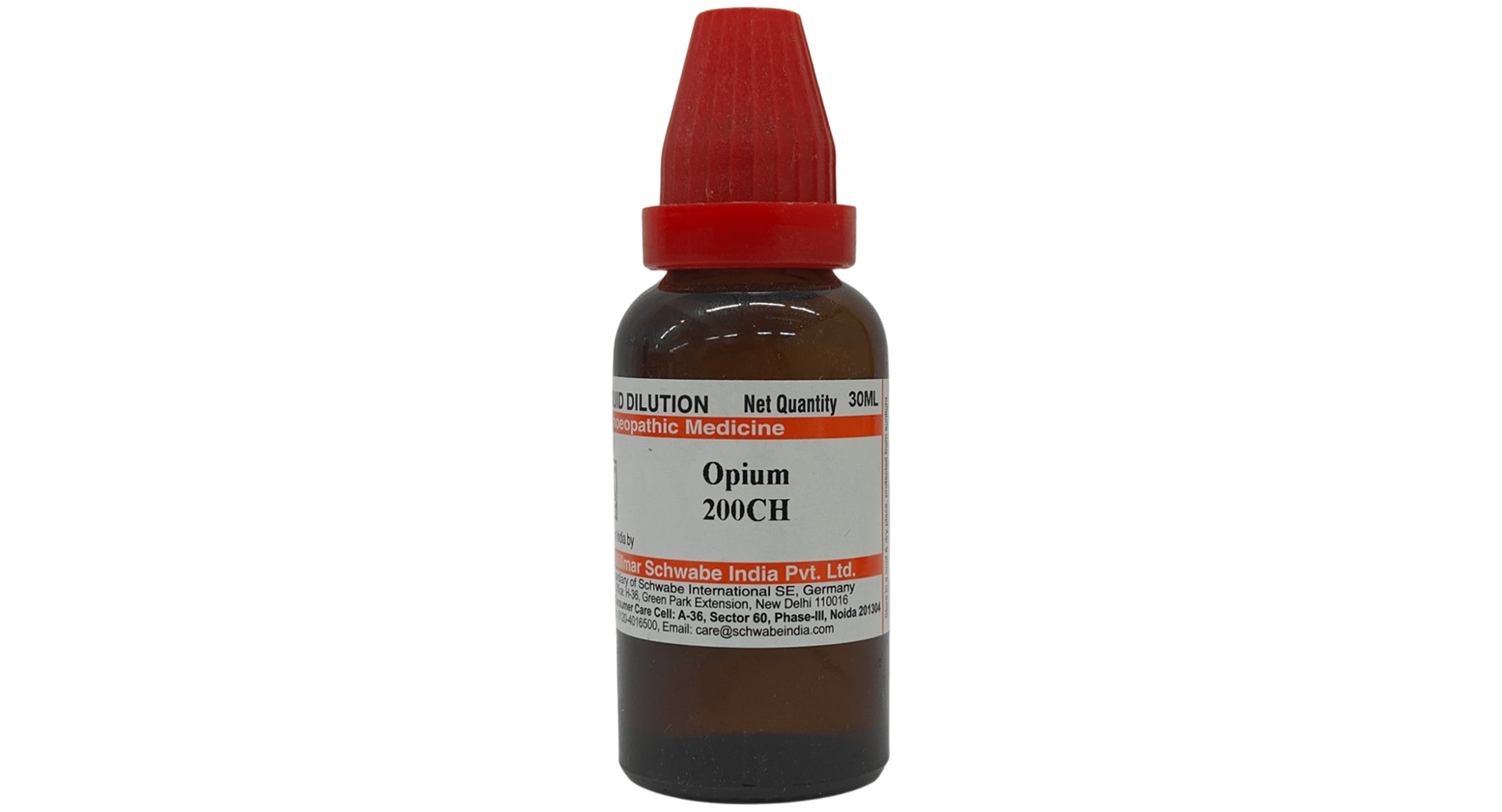 Dr Willmar Schwabe India Opium Dilution 200 CH 30 ml bottle