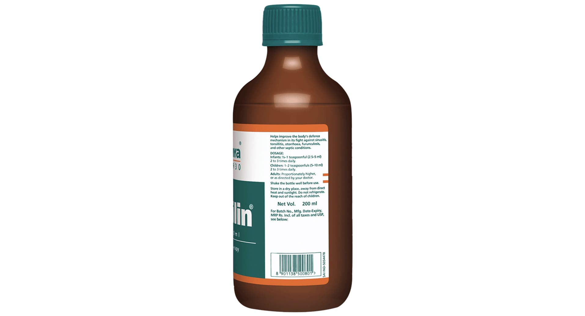 Himalaya Septilin Syrup ingredients panel