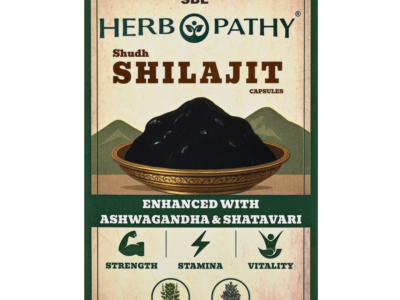 Shudh Shilajit Capsules with Ashwagandha and Shatavari SBL Herbopathy carton
