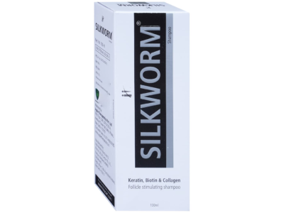 Silkworm Shampoo pack label