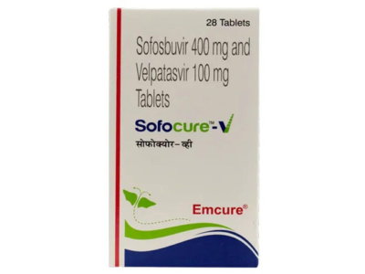 Sofocure-V Tablet Emcure sofosbuvir 400 mg and velpatasvir 100 mg pack of 28 tablets