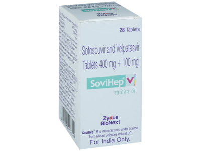 Sovihep V Tablet Zydus sofosbuvir 400 mg velpatasvir 100 mg bottle of 28 tablets