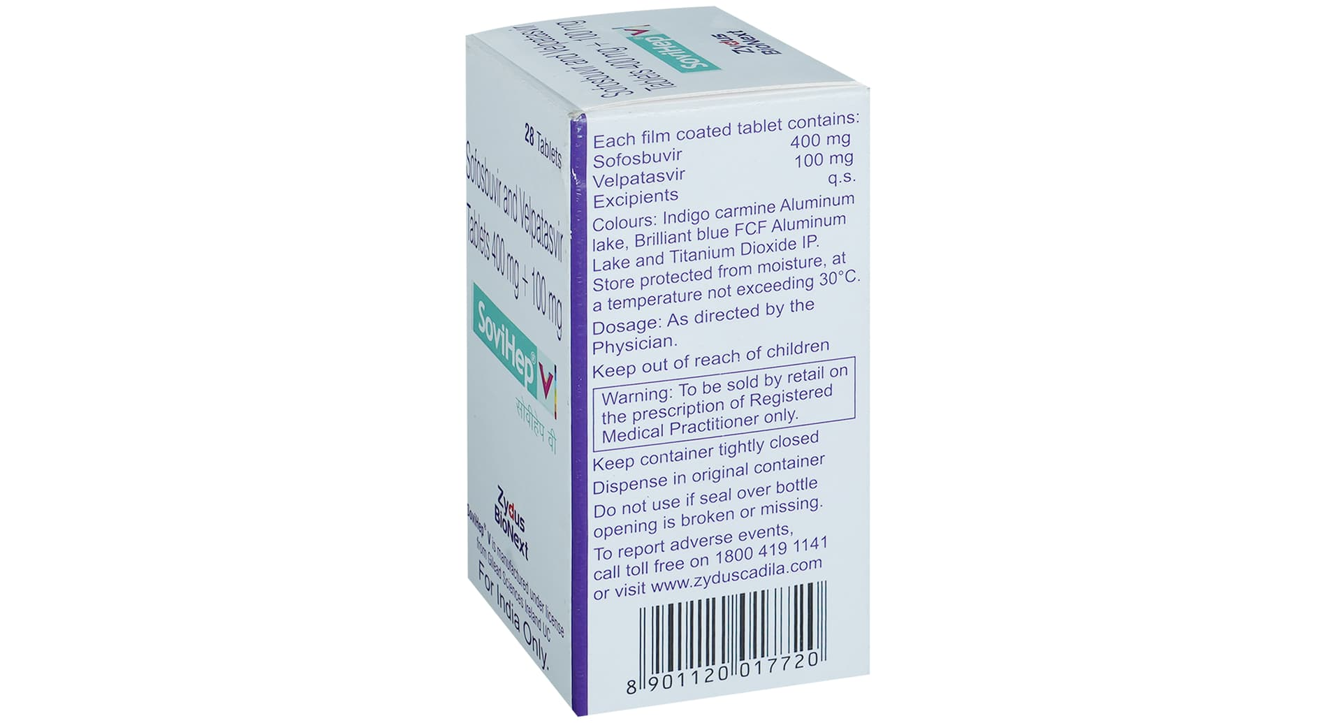 Sovihep V Tablet composition and pack details