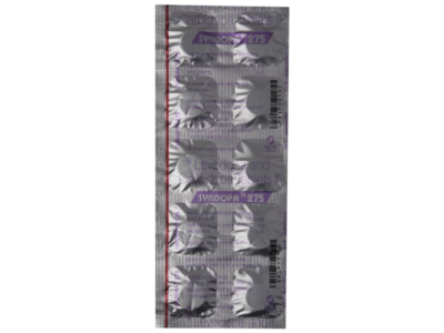 Syndopa 275 Tablet Sun Pharma levodopa 250 mg carbidopa 25 mg strip