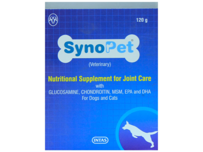 Synopet veterinary joint care powder Intas 120 g carton front