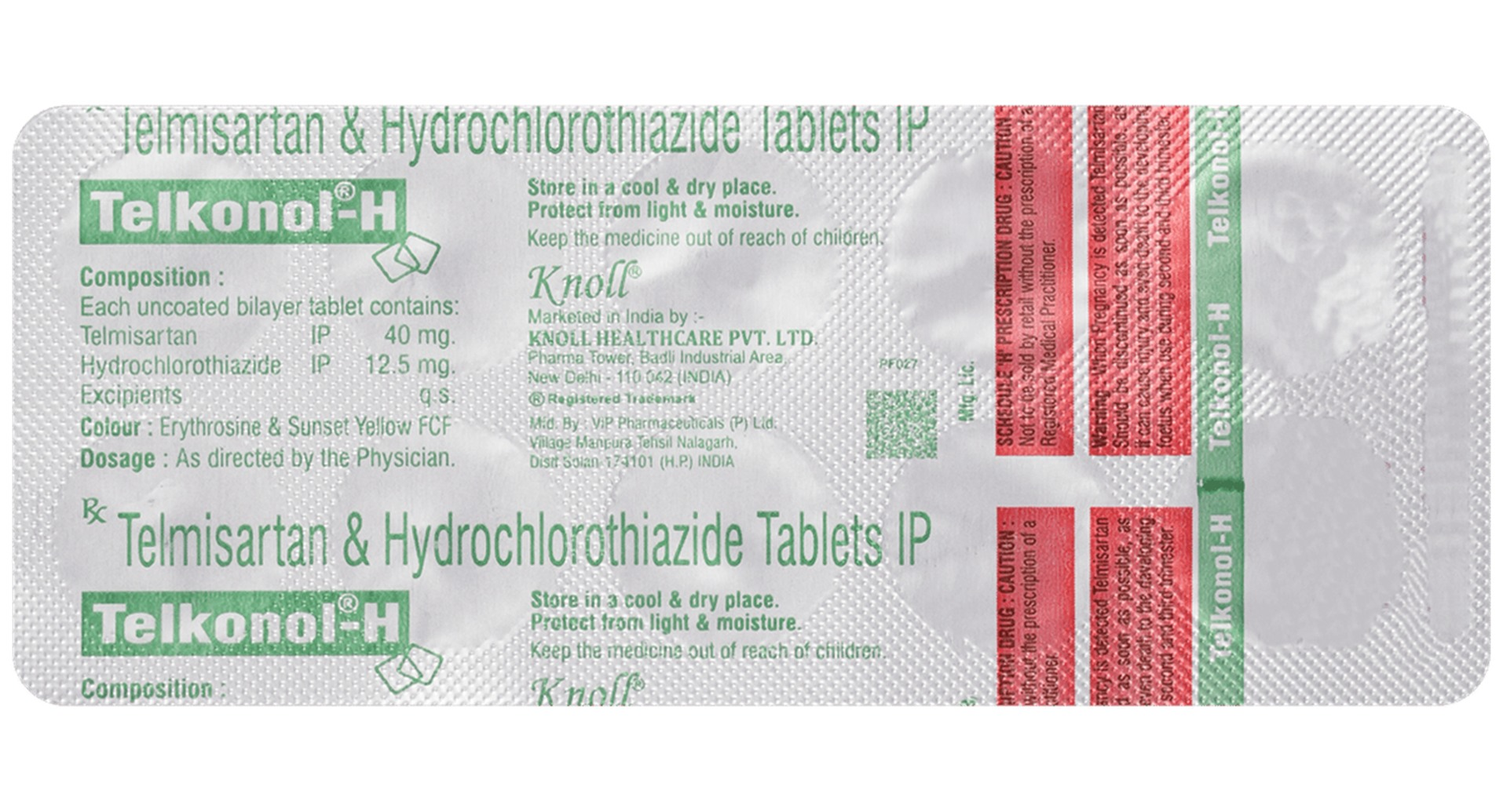 Telkonol H 40mg/12.5mg Tablet - view 3