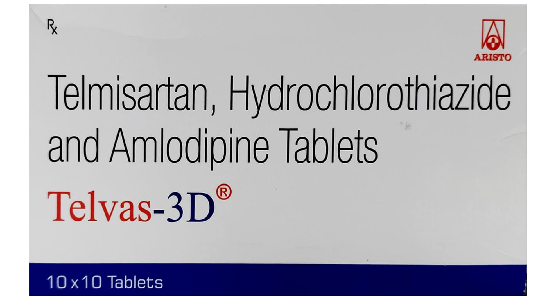 Telvas-3D Tablet Aristo telmisartan amlodipine hydrochlorothiazide carton front