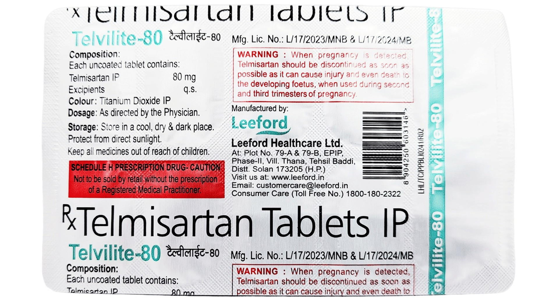 TelViLite 80mg Tablet - view 4