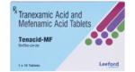 Tenacid-MF tranexamic acid and mefenamic acid tablets carton front