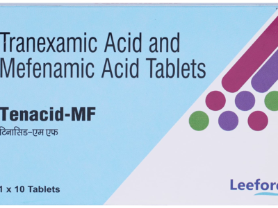 Tenacid-MF tranexamic acid and mefenamic acid tablets carton front