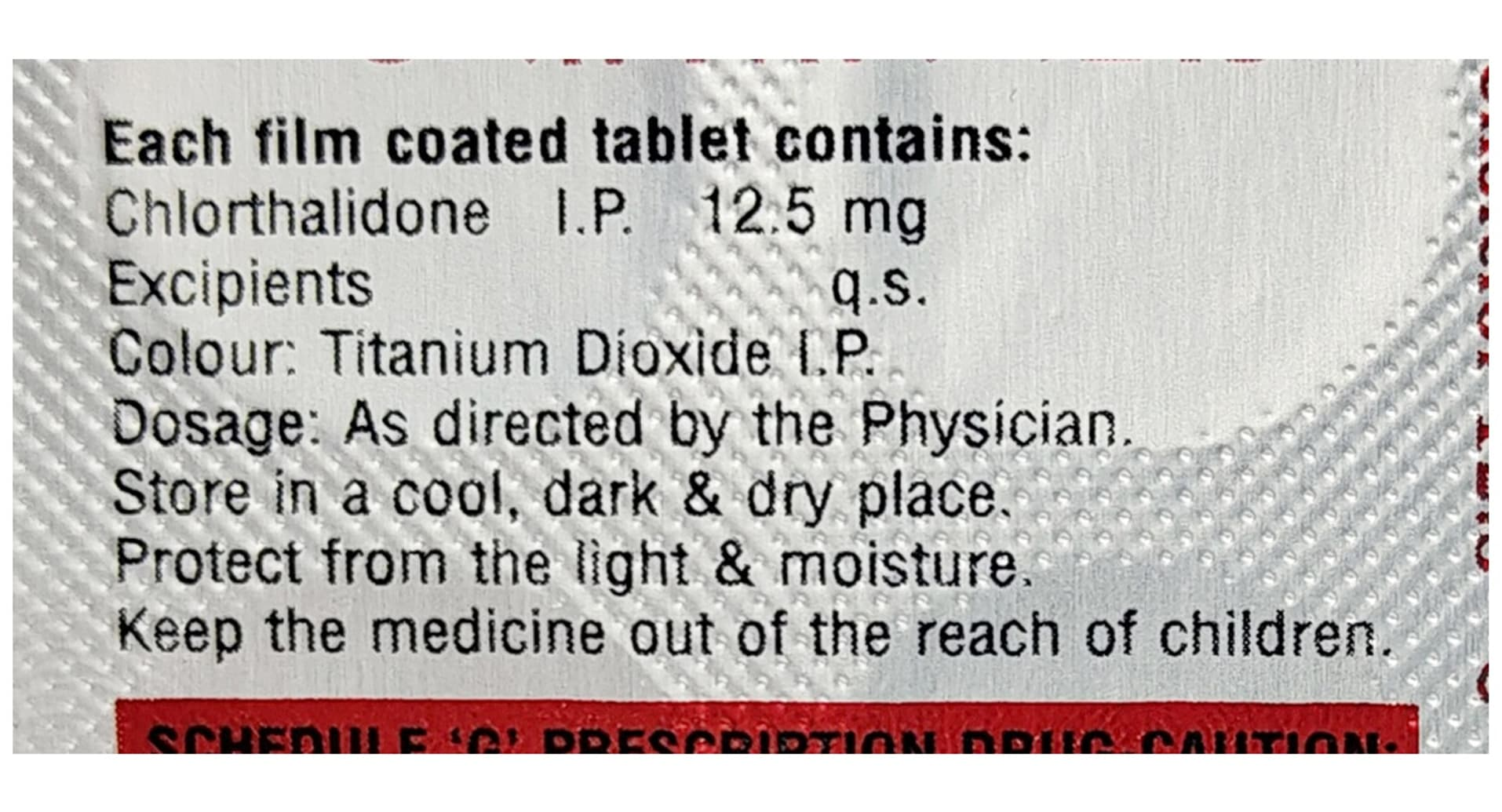 Tensiclor 12.5 Tablet Zeelab Pharmacy manufacturer panel
