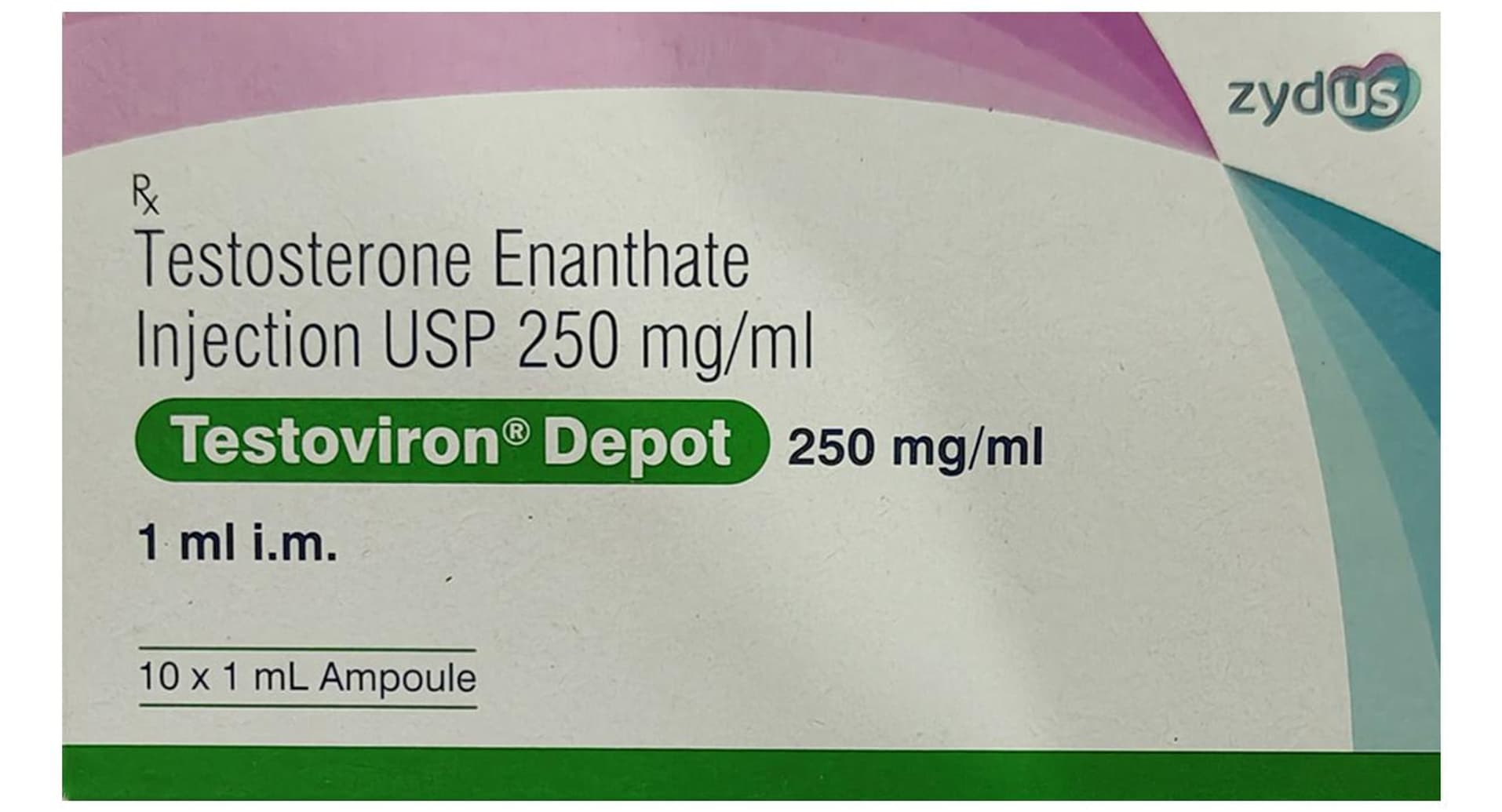 Testoviron Depot 250 mg/ml 10 x 1 ml ampoule carton front
