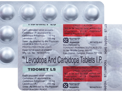 Tidomet LS Tablet Torrent levodopa 100 mg carbidopa 10 mg strips