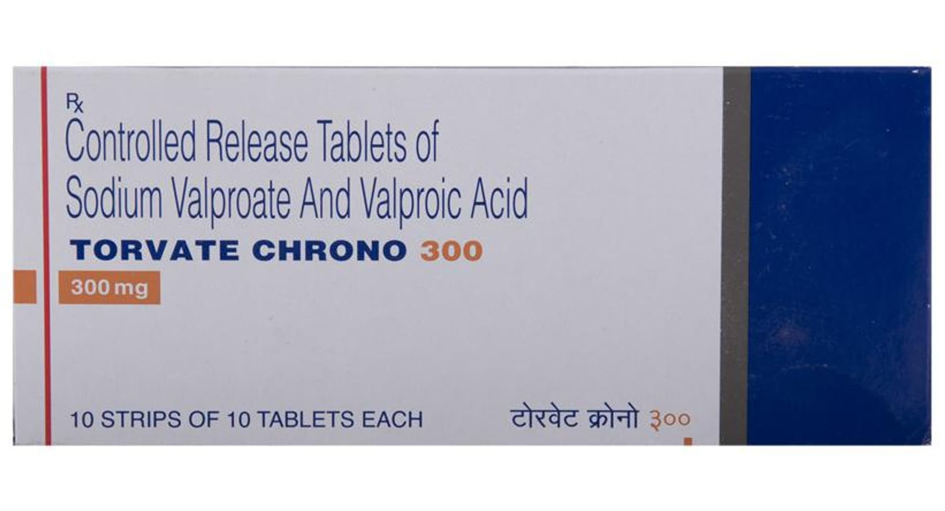 Torvate Chrono 300 mg Tablet Torrent sodium valproate controlled release carton
