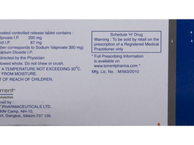 Torvate Chrono 300 mg Tablet composition and Schedule H panel