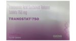 Tranostat-750 tranexamic acid sustained release tablets carton front