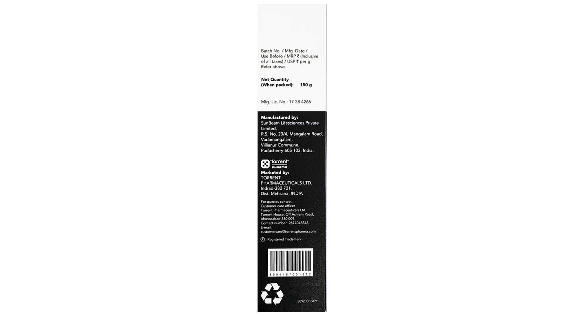 Triflow Hair Conditioner Torrent Pharmaceuticals pack details