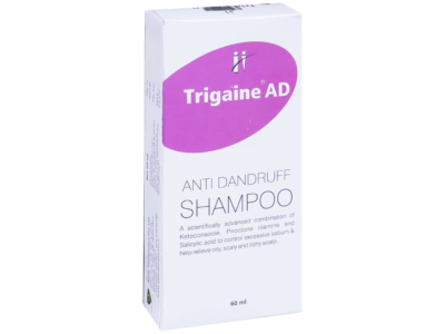 Trigaine AD shampoo pack with ketoconazole and salicylic acid