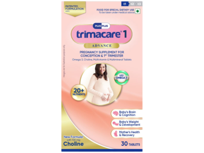 Trimacare 1 Advance Tablet pregnancy supplement pack front 30 tablets