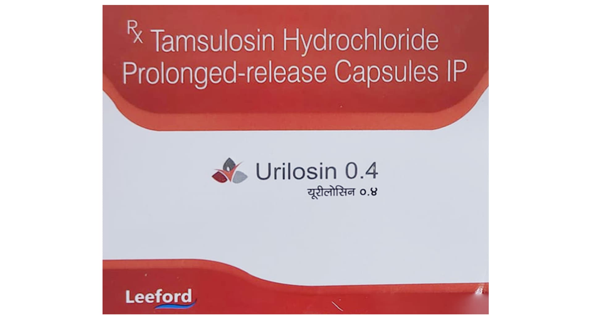 Urilosin 0.4 mg Capsule PR Leeford tamsulosin prolonged release carton