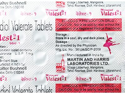 Valest-1 Tablet blister with composition, Walter Bushnell