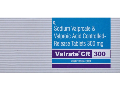 Valrate CR 300 mg Tablet Ipca sodium valproate controlled release carton