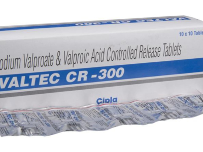 Valtec CR 300 mg Tablet Cipla sodium valproate controlled release pack with strip