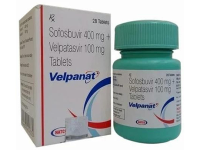 Velpanat Tablet Natco sofosbuvir 400 mg velpatasvir 100 mg bottle of 28 tablets