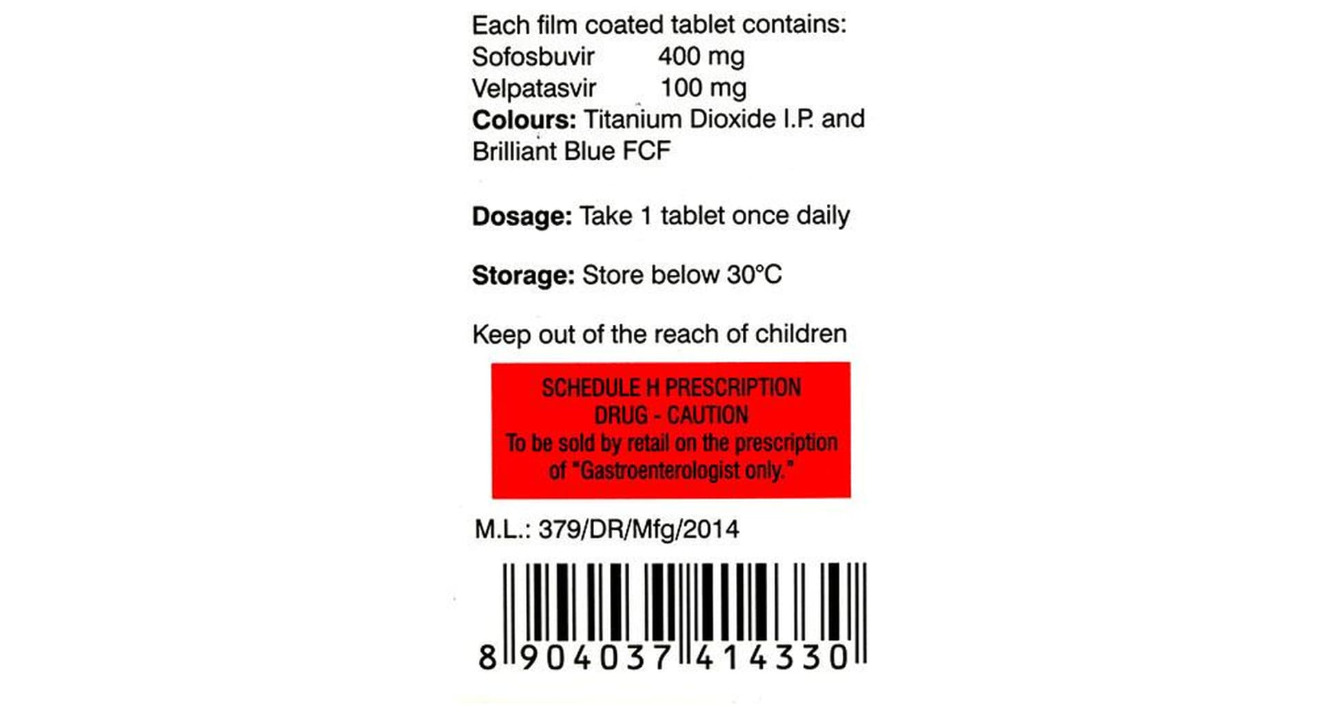 Velpanat Tablet Natco Pharma pack details