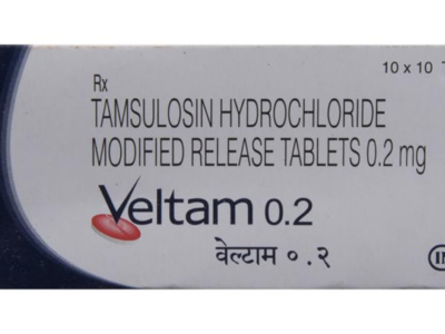 Veltam 0.2 mg Tablet MR Intas tamsulosin 0.2 mg carton front