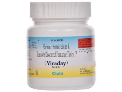 Viraday Tablet bottle of 30 tablets by Cipla