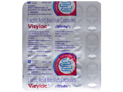 Vizylac Capsule blister strip with full composition