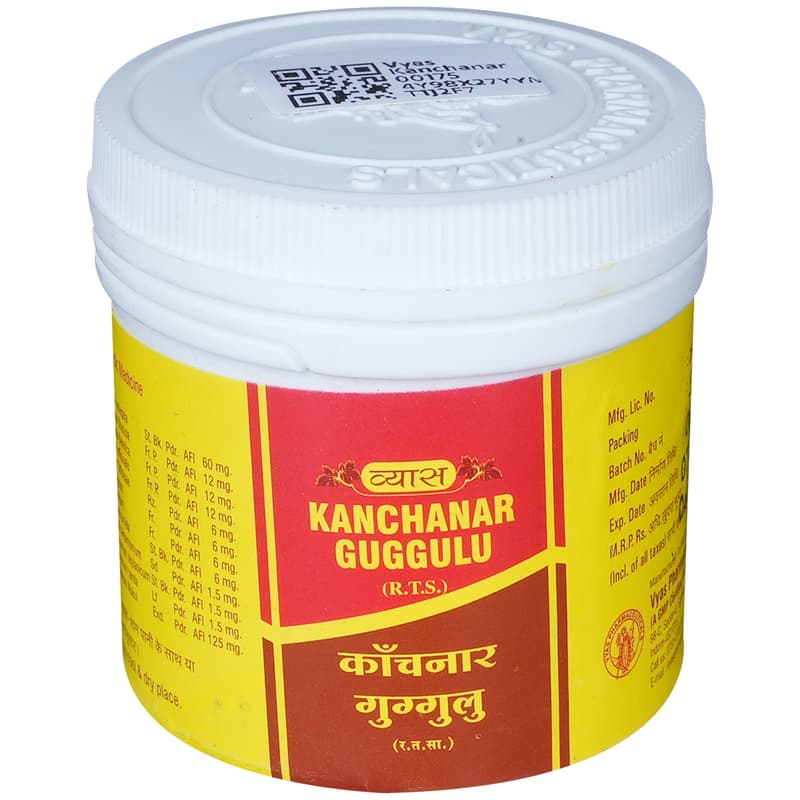 Vyas Kanchanar Guggulu Tablet bottle, 50 tablets