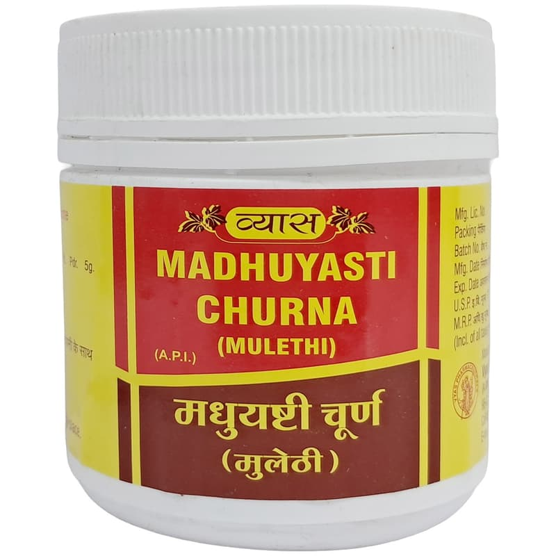 Vyas Madhuyasti Churna Mulethi bottle, 100 gm